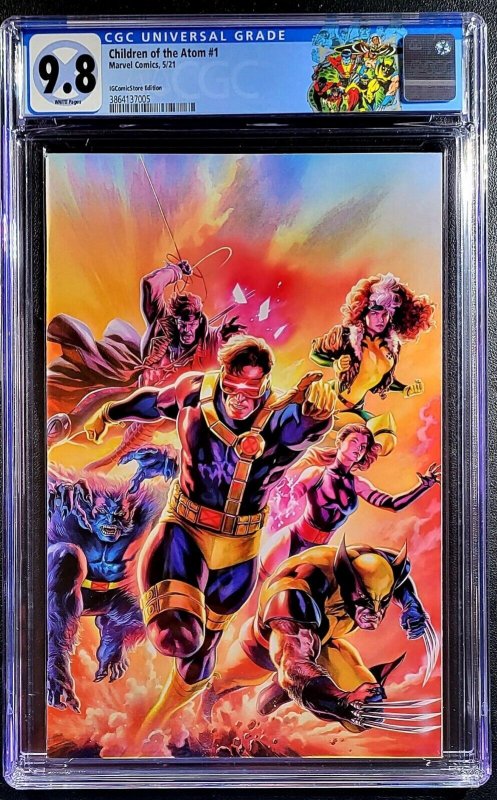 ?? CHILDREN OF THE ATOM #1 FELIPE MASSAFERA VIRGIN CGC 9.8 CUSTOM LABEL - card 