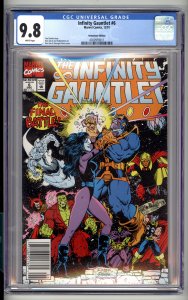 The Infinity Gauntlet #6 (1991) CGC 9.8 NM/M NEWSSTAND EDITION!