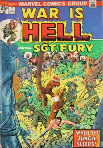 War Is Hell Sgt. Fury #7 Marvel Bronze Age Comic 1974 25 Cent VG+ 4.5