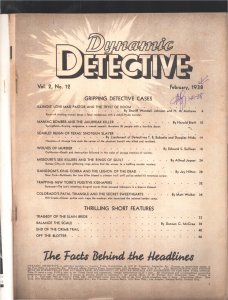 Dynamic Detective 2/1938-Gangland's King Cobra-Crime scene & posed photos