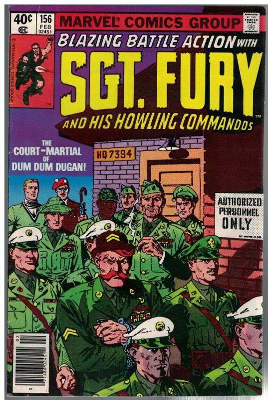 SERGEANT FURY 156 VG-F Feb. 1980