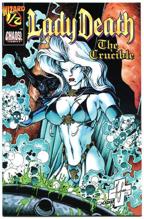 LADY DEATH the CRUCIBLE #1/2, NM-, Wizard Mail away, 1996, Steven Hughes