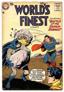 WORLD'S FINEST #95 comic book 1958-SUPERMAN-BATMAN-dc silver-age