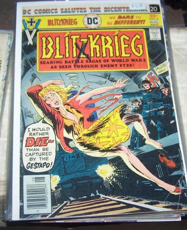 Blitzkrieg # 4(Aug  1976, DC) joe kubert art + war  NAZI GERMANY