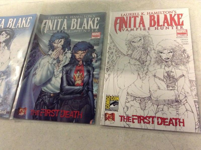 Lot Of 3 Anita Blake Vampire Hunter The First Death # 1 (2) + Booth Sketch Book