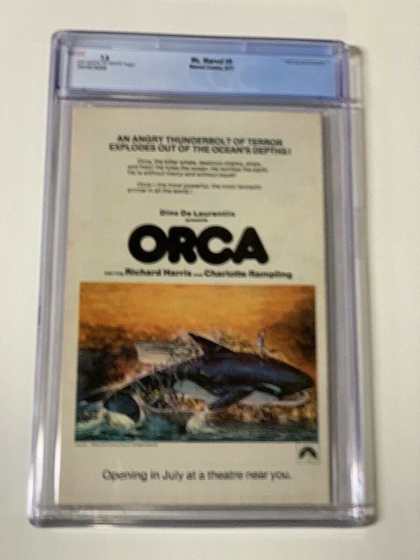 Ms.Marvel 9 cgc 7.0 ow/w pages 1977 1st Deathbird