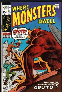 WHERE MONSTERS DWELL #11-MARVEL HORROR-HIGH GRADE 