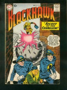 BLACKHAWK COMICS #144 1960-DC COMICS-SECRET OF THE CHAMELEON-fine FN