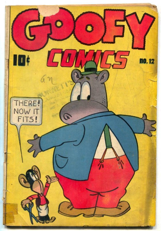 Goofy #12 1946--Nedor-crazy funny animals-violent stories g 