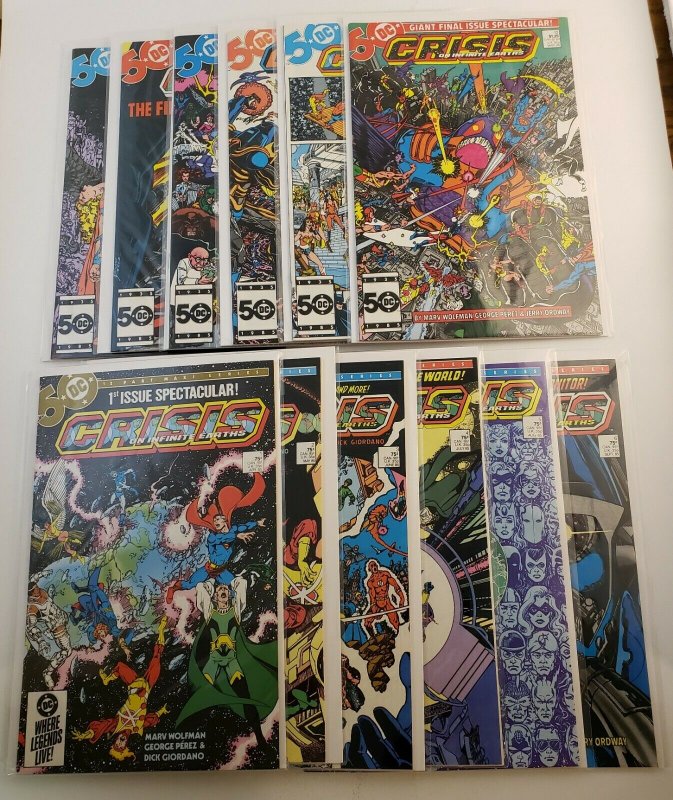 Crisis On Infinite Earths #1-12 Full Run VF/NM DC Comics 1985 Flash Supergirl 