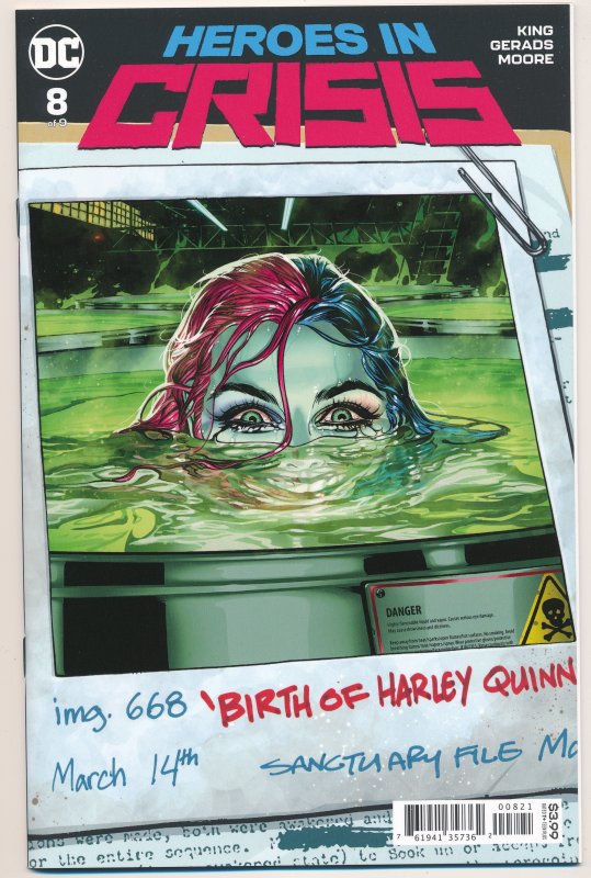 Heroes in Crisis #8, Harley Quinn Birth Cover DC 2019 NM