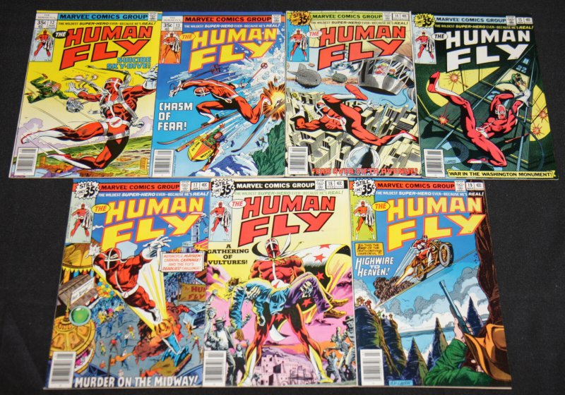 Marvel Bronze Age HUMAN FLY 14pc Mid-High Grade Comic Lot VF-NM Infantino