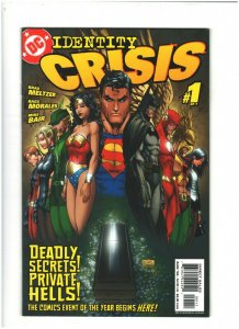 Identity Crisis #1 VF+ 8.5 DC Comics Michael Turner & Brad Meltzer 2004