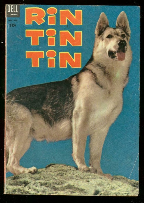 RIN TIN TIN, FOUR COLOR #473 1953-DELL-GERMAN SHEPERD- VG