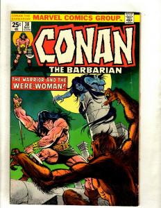 Lot Of 6 Conan The Barbarian Marvel Comic Books # 30 31 32 35 36 38 Sonja RS1