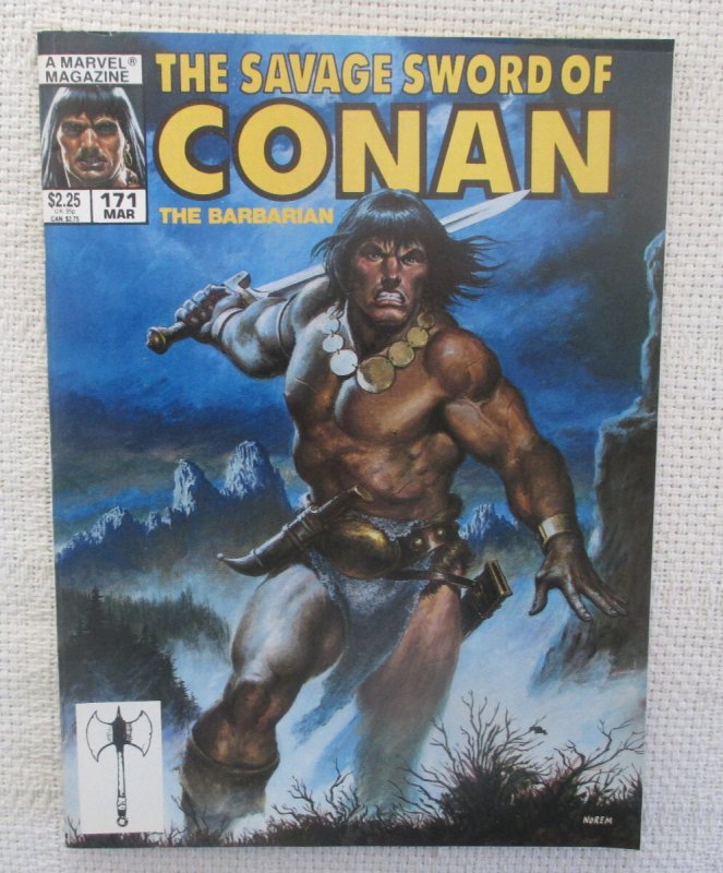 1990 The Savage Sword Of Conan The Barbarian #171 Marvel Comics VF- 7.5