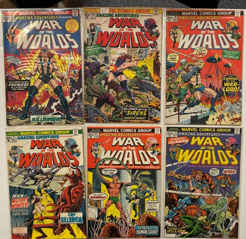 *Amazing Adventures (1970) 18fn, 19-39 22 great Killraven books All vg/fn +