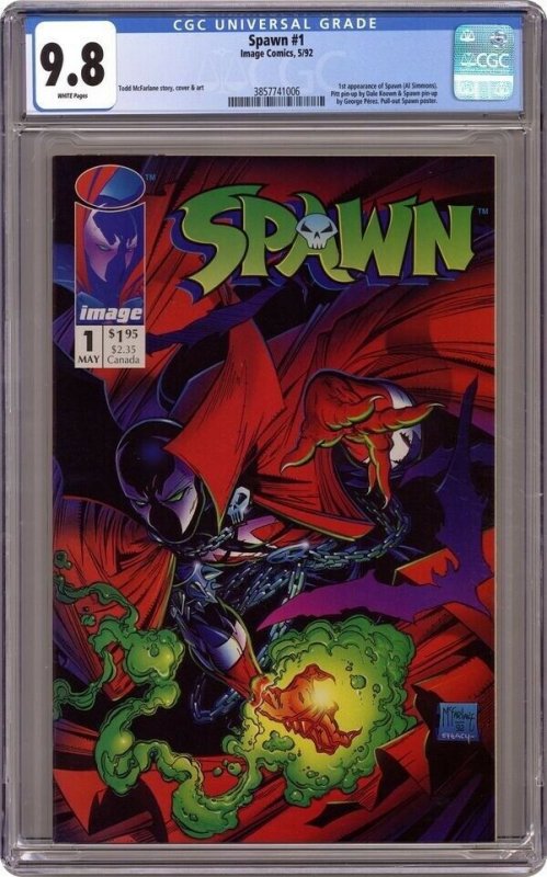 Spawn #1 Image 1992 CGC 9.8 Todd McFarlane 1st Appearance