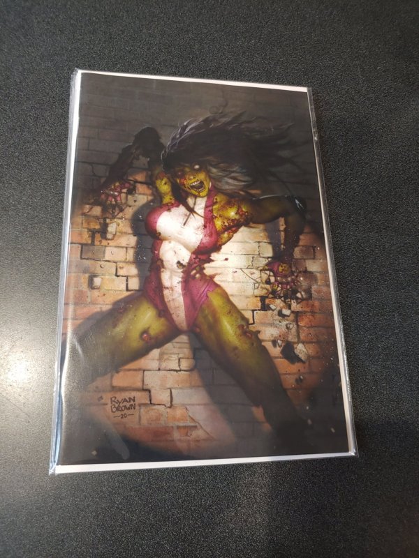 MARVEL ZOMBIES RESURRECTION #1 RYAN BROWN VIRGIN VARIANT EXCLUSIVE