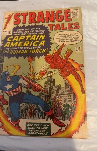 Captain Marvel #2 (1968)capt America vs human torch see descrip