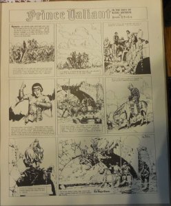 Prince Valiant by Hal Foster Syndicate Proof 7/25/1940  Size 16 x 20 inches