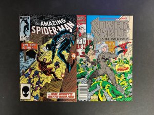 Amazing Spider-Man (1963) #265 NM- / Silver Sable (1992) #1 VF Newsstand