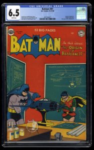Batman #61 (1950) CGC Graded 6.5 - Origin of Batplane II!