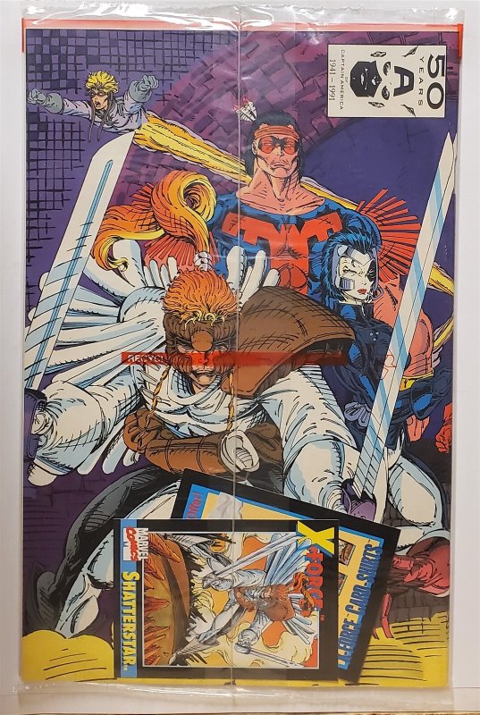 X-Force #1 With Shatterstar card (Aug 1991, Marvel) VF/NM