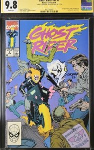 Ghost Rider (1990) V2 # 2 (CGC 9.8 SS) Signed & Sketch Javier Saltares*Census=12