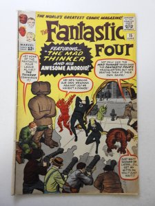 Fantastic Four #15 (1963) VG  2 centerfold wraps detached bottom staple, ink fc