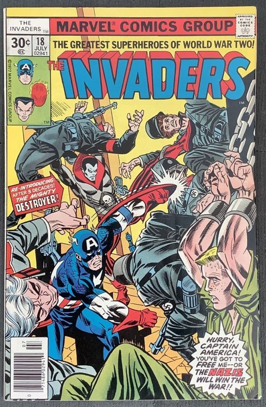 Invaders #18 (1977, Marvel) 1st Appearance of the Destroyer. VF