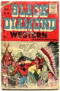 BLACK DIAMOND WESTERN #55 1955 LEV GLEASON INDIANS P/FR