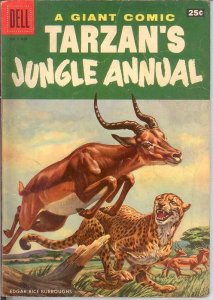 TARZANS JUNGLE ANNUAL 5 VG-F DELL GIANT  1956 COMICS BOOK