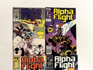 4 Alpha Flight Marvel Comics #45 46 47 48 Hulk Avengers Iron-Man Thor 84 JS3