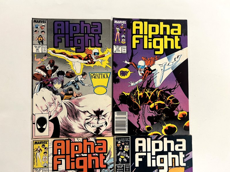 4 Alpha Flight Marvel Comics #45 46 47 48 Hulk Avengers Iron-Man Thor 84 JS3