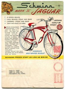 Schwinn Bike Thrills 1958 BICYCLE COMICS SPEED RECORDS G/VG