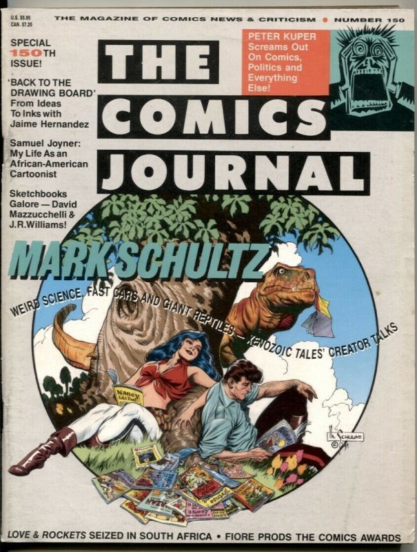 Comics Journal #150 1992- Mark Schultz- Jamie Hernandez comic fanzine VG/F 