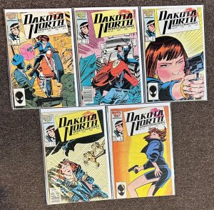 Dakota North Investigations #1,2,3,4,5 Marvel 1986 Complete Set