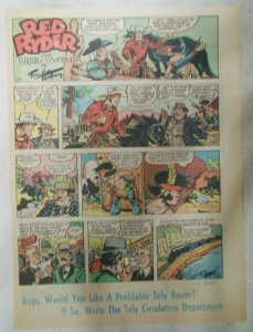 (50) Red Ryder Sunday Pages by Fred Harman from 1952 Most Tabloid Page Size!