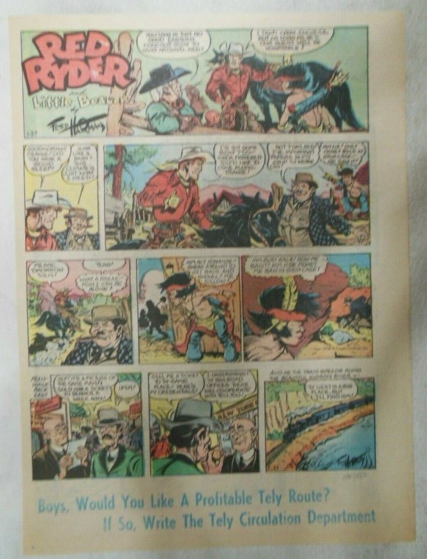 (50) Red Ryder Sunday Pages by Fred Harman from 1952 Most Tabloid Page Size!