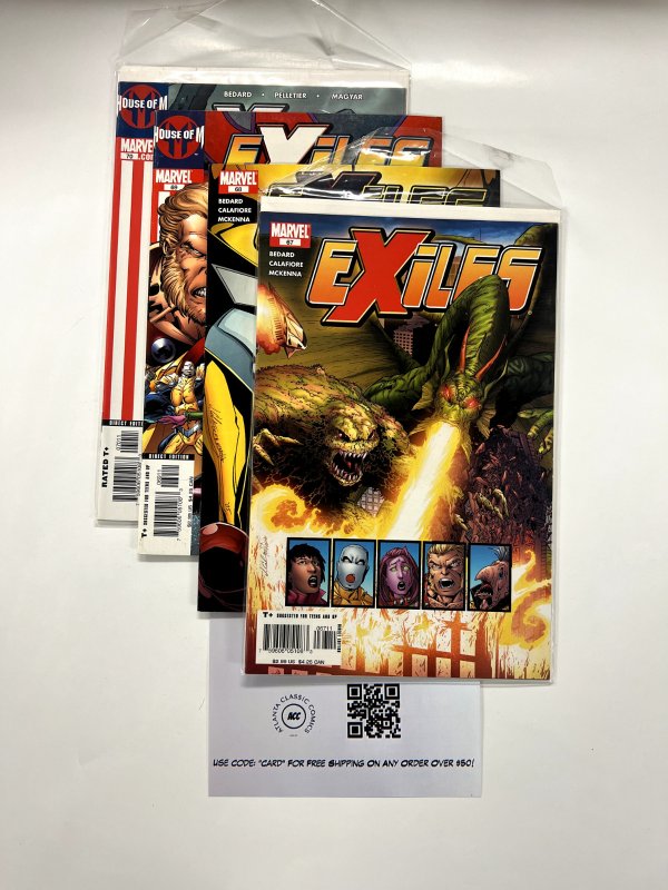 4 Exiles Marvel Comic Books # 67 68 69 70 Avengers Defenders Spiderman 53 JS15
