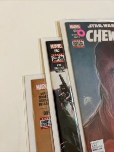 Lot Of 3 Star Wars Marvel Comics Chewbacca #1 Han Solo #2 Princess Leia #5