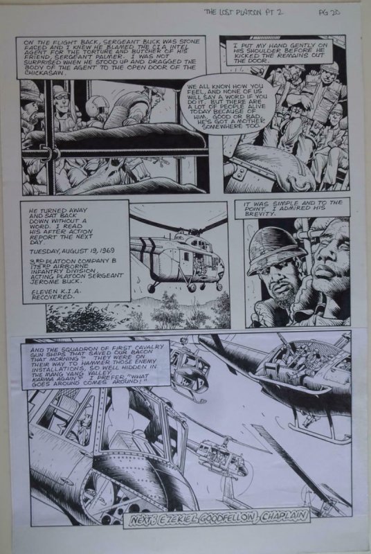 DON LOMAX Original Art, Vietnam Journal #8 pg 20, Brain Dead Horror,Caliber,2011