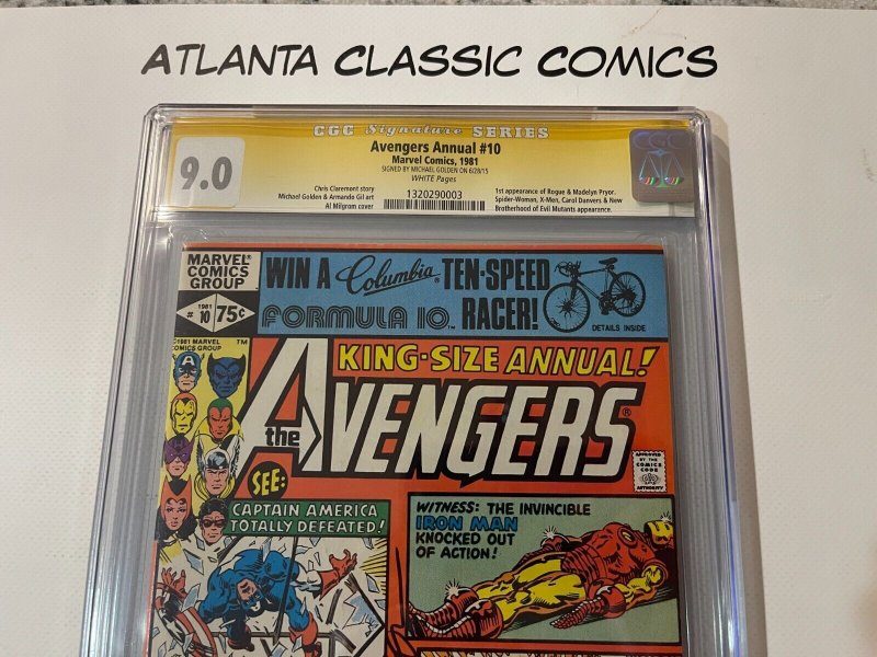 Avengers King Size Annual # 10 CGC Graded 9.0 Marvel Comic SIGNED By Golden JH7