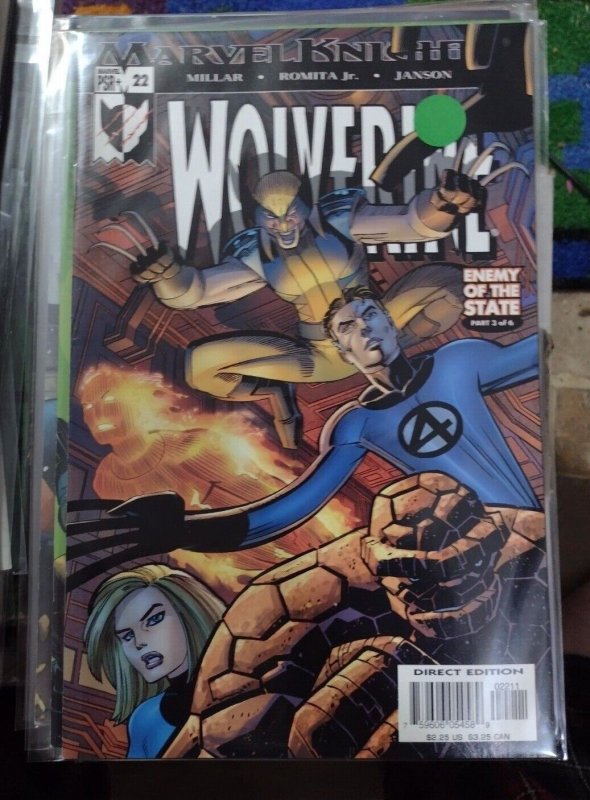 WOLVERINE # 22 2005  MARVEL  enemy of the state pt 2 mark millar FANTASTIC FOUR