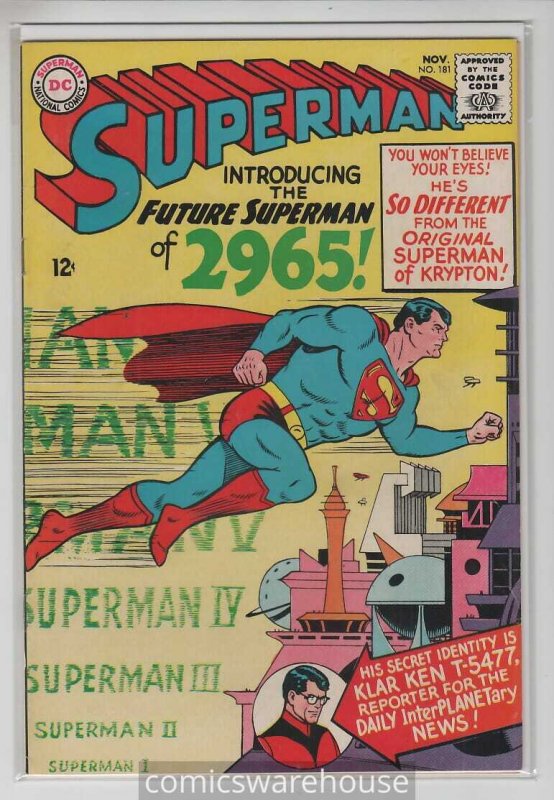 SUPERMAN (1939 DC) #181 VF+ A00582