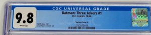 Batman Three Jokers #1 DC 2020 CGC 9.8 NM/M WP Joker Fish Variant Cover E 