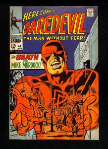 Daredevil #41 Death Of Mike Murdock! Stan Lee & Gene Colan!