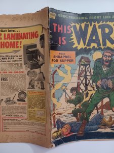 This is War #9 - head shot cover - military - 1953 - FR
