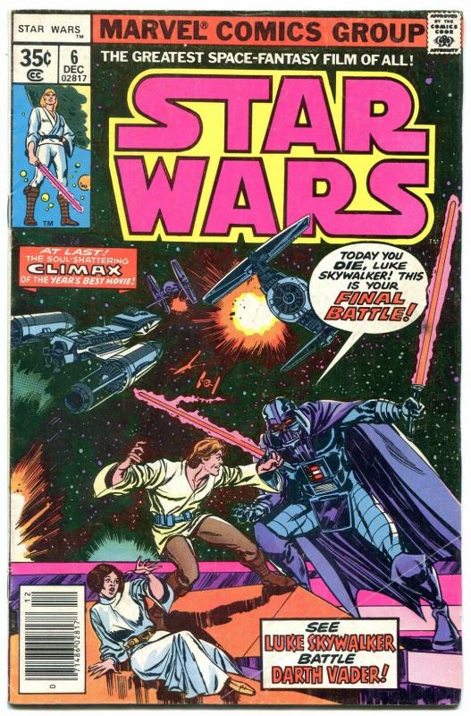 STAR WARS COMICS #6 1977- Darth Vader- Marvel comics